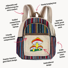 Mushroom Backpack-Bags & Purses-Siesta Crafts