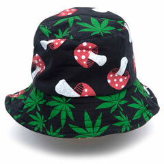 Leaf and Shrooms Bucket Hat-Hats-Siesta Crafts