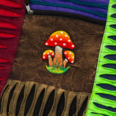 Ripped Cotton Mushroom Bag-Bags & Purses-Siesta Crafts