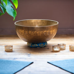Special Etched Chenrezig Singing Bowl No.5-Singing Bowls-Siesta Crafts