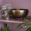 Flower of Life and Conch Etched Singing Bowl No.17-Singing Bowls-Siesta Crafts