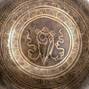 Flower of Life and Conch Etched Singing Bowl No.17-Singing Bowls-Siesta Crafts