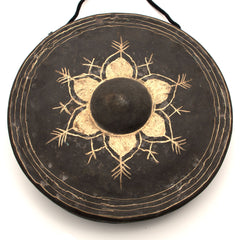 Burmese Style Black Gong No.30-Gongs-Siesta Crafts