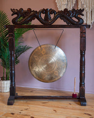 Flower of Life Om Metal Gong No.49-Gongs-Siesta Crafts