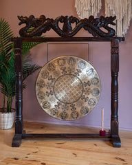 Huge Yogi Flower of Life Metal Gong No.68-Gongs-Siesta Crafts