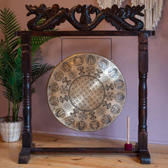 Extra Large Yogi Flower of Life Metal Gong No.68