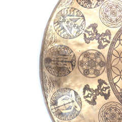 Huge Yogi Flower of Life Metal Gong No.68-Gongs-Siesta Crafts