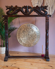 Extra Large Yogi Mandala Metal Gong No.71-Gongs-Siesta Crafts