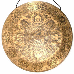 Extra Large Yogi Mandala Metal Gong No.71-Gongs-Siesta Crafts