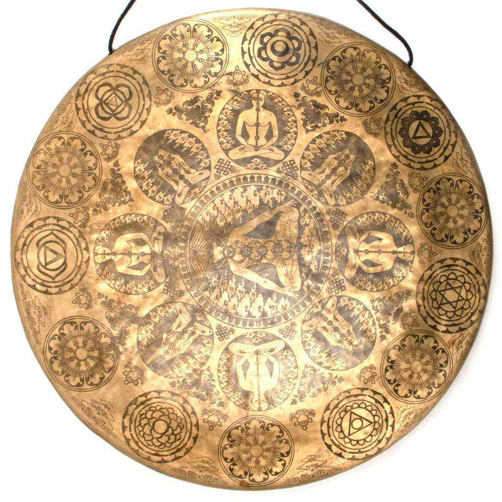 Extra Large Yogi Mandala Metal Gong No.71-Gongs-Siesta Crafts