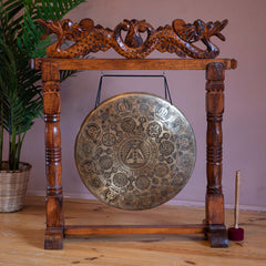 Yogi Vajra Etched Gong No.77-Gongs-Siesta Crafts