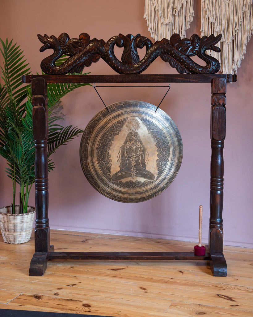 Cloud Yogi Etched Gong No.79-Gongs-Siesta Crafts