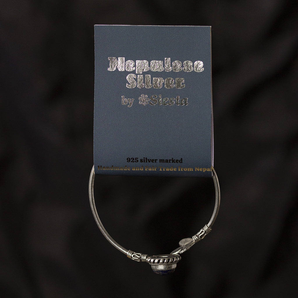 Nepalese Silver Bracelet No.9-Bracelets & Wristbands-Siesta Crafts