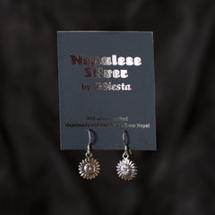 Sun Nepalese Silver Earrings-Earrings-Siesta Crafts