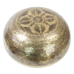 Giant Etched Artisan Singing Bowl No.128-Singing Bowls-Siesta Crafts