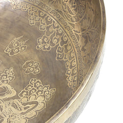 Giant Etched Artisan Singing Bowl No.128-Singing Bowls-Siesta Crafts