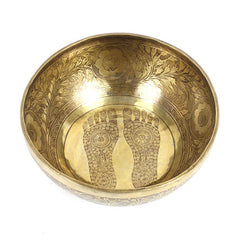 Buddha Footprint Artisan Bowl no.143-Singing Bowls-Siesta Crafts