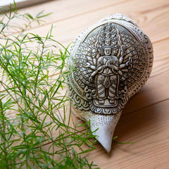Etched Conch Shell - Avalokiteswora-Buddhism-Siesta Crafts