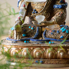 Himalayan Quartz Crystal Buddha Statue-Buddhism-Siesta Crafts