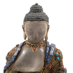 Himalayan Quartz Crystal Buddha Statue-Buddhism-Siesta Crafts