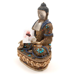 Himalayan Quartz Crystal Buddha Statue-Buddhism-Siesta Crafts
