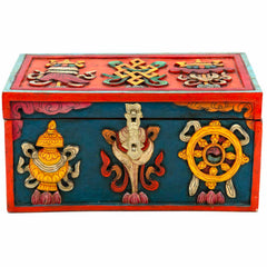 Carved Tibetan Style Box-Storage & Organisation-Siesta Crafts