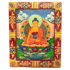Small Tibetan Style Painted Board-Buddhism-Siesta Crafts