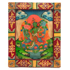 Small Tibetan Style Painted Board-Buddhism-Siesta Crafts