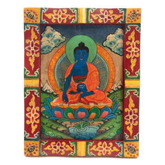 Small Tibetan Style Painted Board-Buddhism-Siesta Crafts