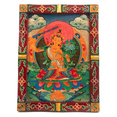 Medium Tibetan Style Painted Board-Buddhism-Siesta Crafts