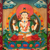 Medium Tibetan Style Painted Board-Buddhism-Siesta Crafts