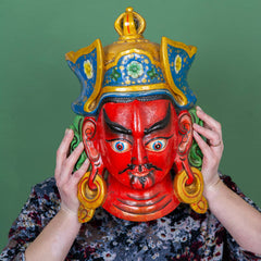 Artisan Guru Rinpoche Mask No.266-Home Décor-Siesta Crafts