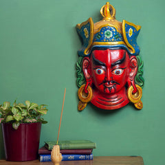 Artisan Guru Rinpoche Mask No.266-Home Décor-Siesta Crafts