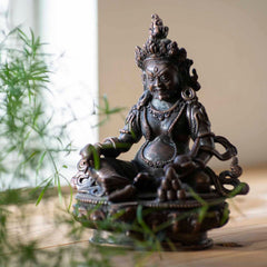 Copper Kuber Statue-Buddhism-Siesta Crafts