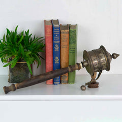 Copper and Silver Prayer Wheel No.281-Buddhism-Siesta Crafts