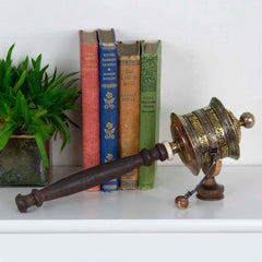 Special Copper Prayer Wheel No.292-Buddhism-Siesta Crafts