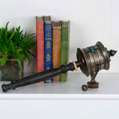 Special Copper Prayer Wheel No.294-Buddhism-Siesta Crafts