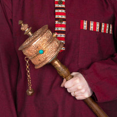 Special Copper Prayer Wheel No.295-Buddhism-Siesta Crafts