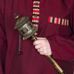 Special Copper Prayer Wheel No.298-Buddhism-Siesta Crafts