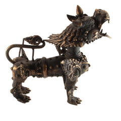 Ornate Brass Himalayan Lion Set-Buddhism-Siesta Crafts