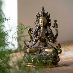 Brass Kharchheri Statue No.311-Buddhism-Siesta Crafts
