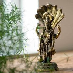 Brass Narayana Statue No.317-Buddhism-Siesta Crafts