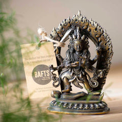 Brass Kal Bhairav Statue No.318-Buddhism-Siesta Crafts
