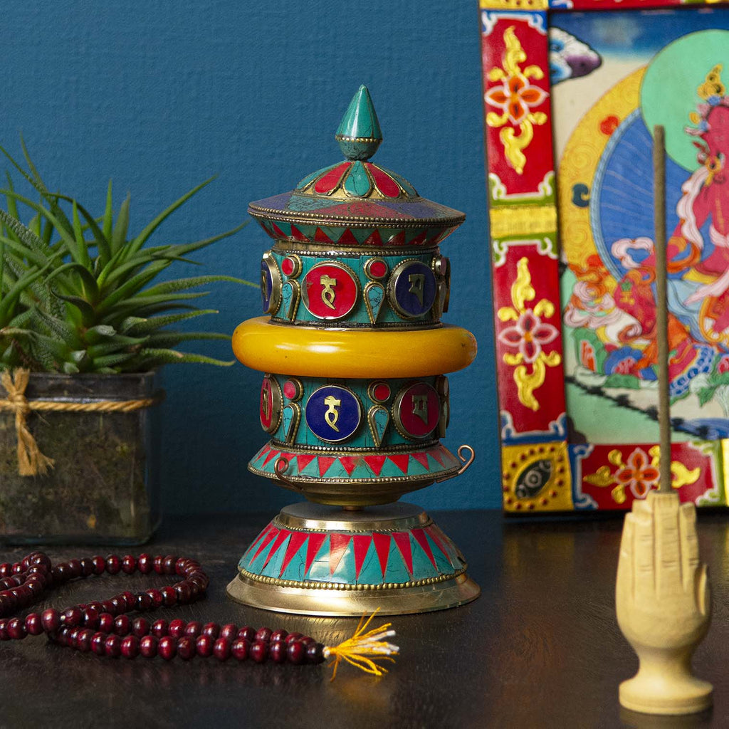 Special Standing Prayer Wheel No.324-Buddhism-Siesta Crafts
