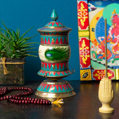 Special Standing Prayer Wheel No.325-Buddhism-Siesta Crafts