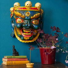 Artisan Bhutanese Bhairab Mask No.343-Home Décor-Siesta Crafts
