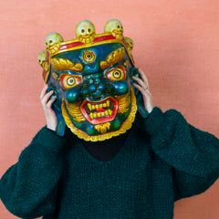 Artisan Bhutanese Bhairab Mask No.343-Home Décor-Siesta Crafts