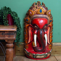 Artisan Ganesh in Wood Carving-Home Décor-Siesta Crafts