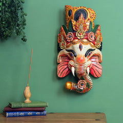 Artisan Ganesh Mask No.358-Home Décor-Siesta Crafts