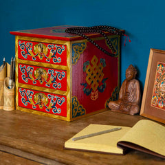 Tibetan Style Set of Three Drawers-Furniture-Siesta Crafts